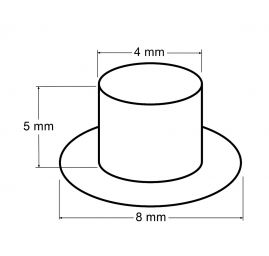 Průchodky 4x5x7,5 Ø8mm stříbrné