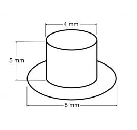 Průchodky 4x5x7,5 Ø8mm staromosaz