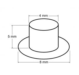 Průchodky 4x5x7,5 Ø8mm NIKL černá