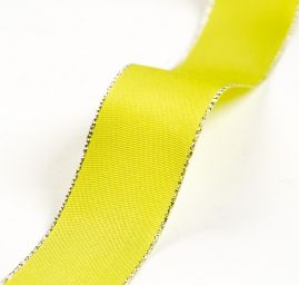 Stuha taftová lurex šíře 25mm sv.zelená