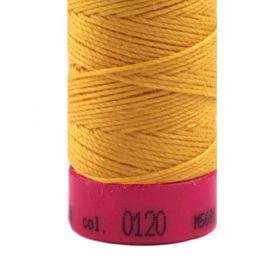 Nitě jeans 30×3 tex, 100% PES, návin 30 m, sytě žlutá