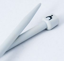 Pletací jehlice rovné plastové, 35 cm, vel. 20