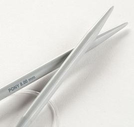 Jehlice kruhové kov, 60 cm, vel. 8 PONY