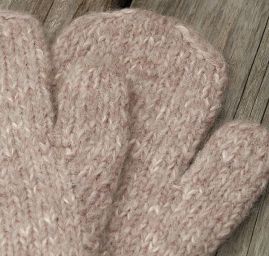 Pletené rukavice Marlen světle šedé