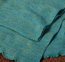 Pletená teplá šála Marlen tyrkysový melír