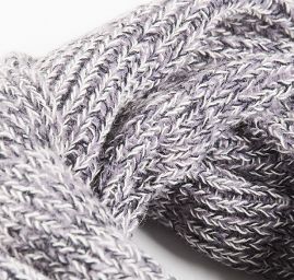 Šála pletená MarLen šedobíločerný melír