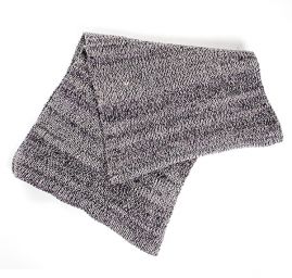 Šála pletená MarLen šedobíločerný melír