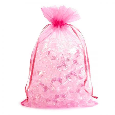Dárkový pytlík organzový růžový, 20×31 cm