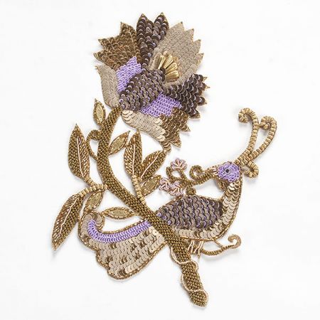 Aplikace páv/velký květ levandulový