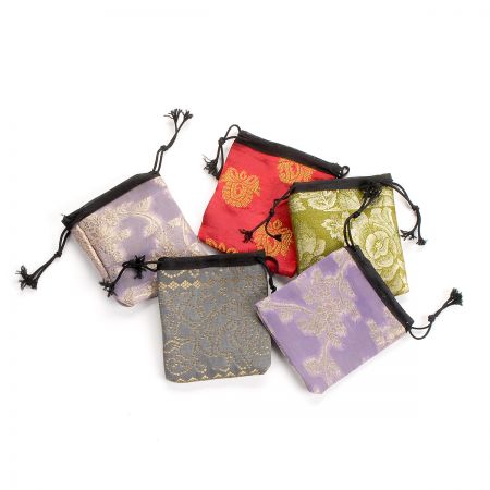 Dárkový pytlík žakárový mix barev 10x9 cm