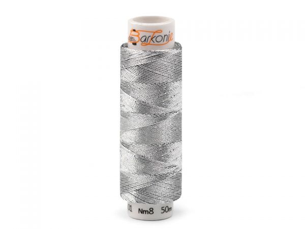 Nit metalická Elisabeth 3 50m stříbrná