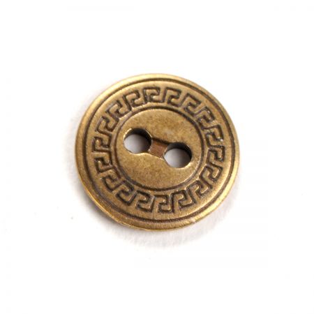 Knoflík kov staromosaz ozdobný lem malý 24"