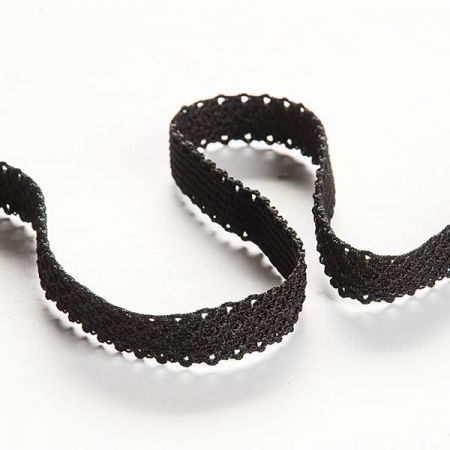 Krajková guma pruženka oboustranná černá