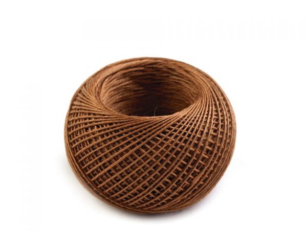 Niť lněná kovářská v plastovém pouzdře hnědá přírodní