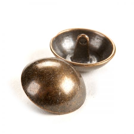 Knoflík kovový půlkulatý staromosaz 23 mm