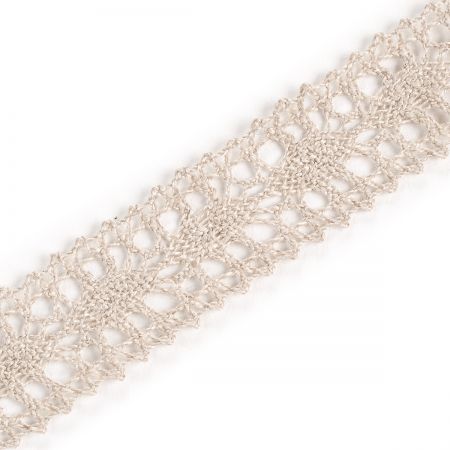 Krajka lemovací lněná oboustranná vzor ovál