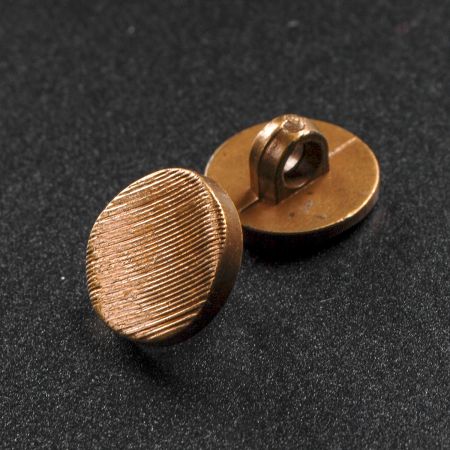 Knoflík kulatý plochý starzlaté barvy s krčkem  20"