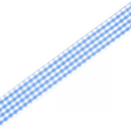 Stuha károvaná 15mm sv.modrobílá kostka