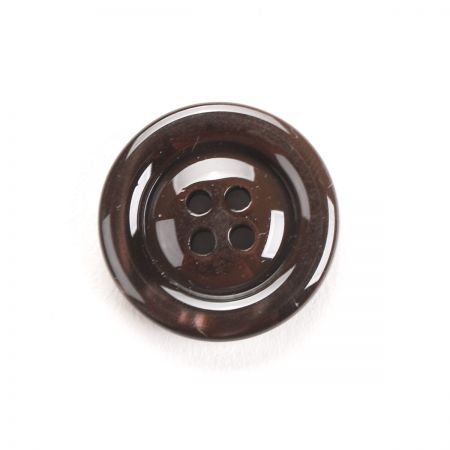 Knoflík oblekový 24" lem hnědý