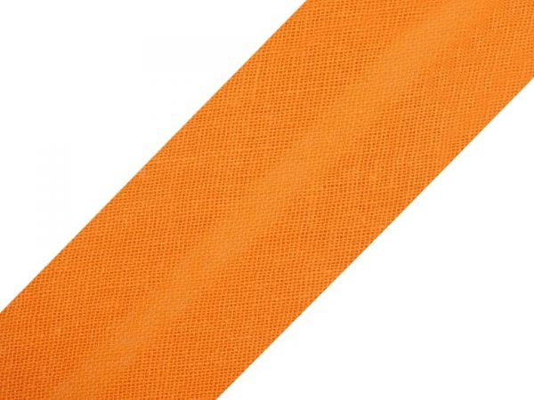 Šikmý proužek bavlna š. 18 mm zažehlený oranžový