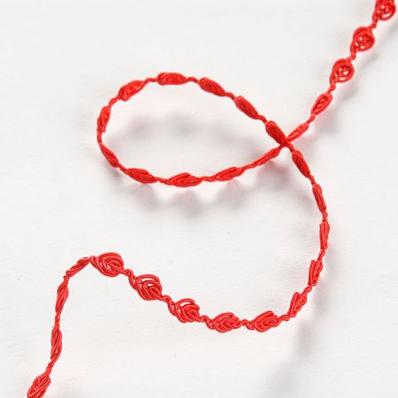 Oděvní prýmek kapka červená