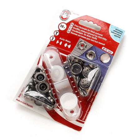 Druky kovové  6 (Ø 15mm) nikl antik vzor