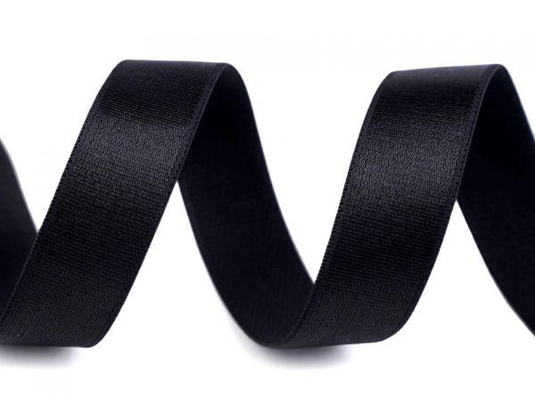 Ramínková saténová pruženka 20mm černá