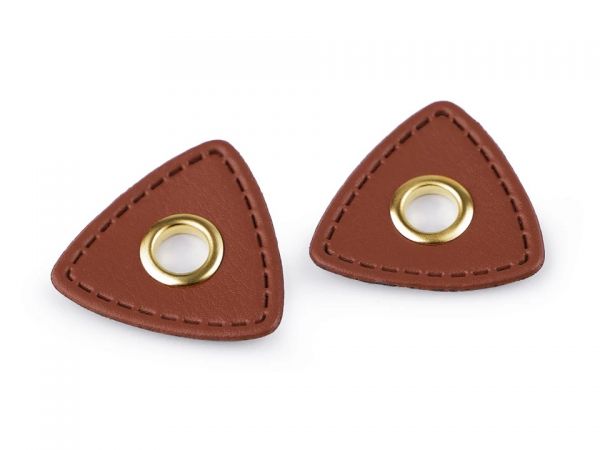 Průchodky koženkové našívací tm.béžové