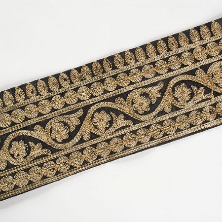 Šantungová stuha široká ornamentální vzor