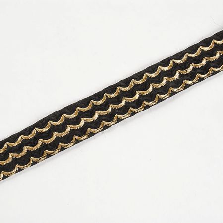 Šantungová stuha geometrický vzor