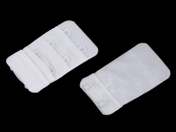 Prodloužení k podprsence šíře 35mm 3 řady bez gumy bílá