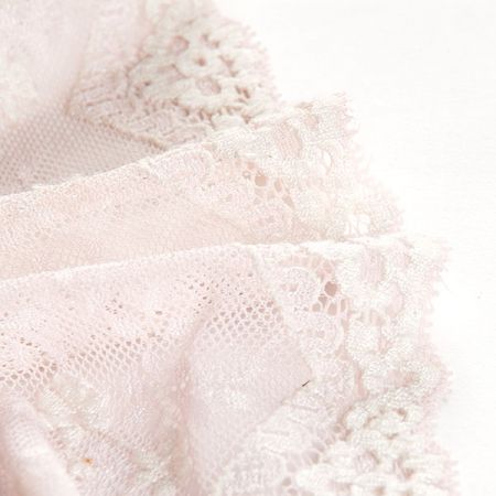 Pružná krajka lem květinový vzor pastel růžová