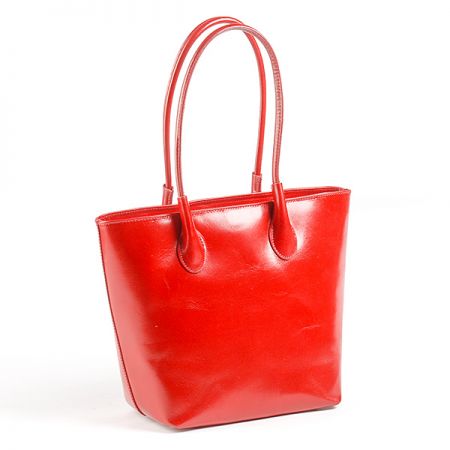 Kožená kabelka dámská červená