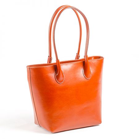 Kožená kabelka dámská rezavohnědá