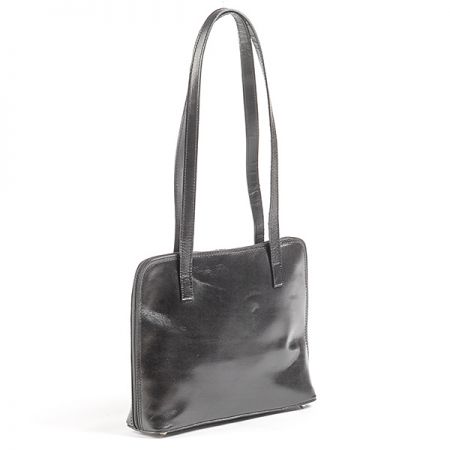 Kožená kabelka dámská černá malá