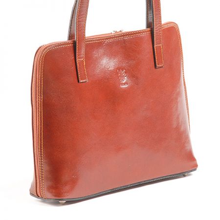 Kožená kabelka dámská hnědá malá