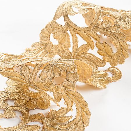 Porta stuha vzdušná výšivka zlatá