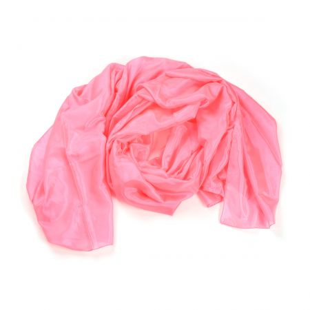 Hedvábný šál jednobarevný neon růžový