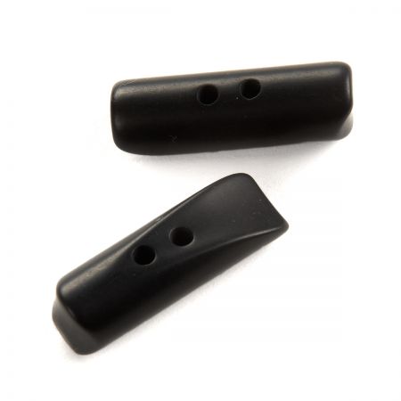 Knoflík plastový oliva černý 35x10 mm