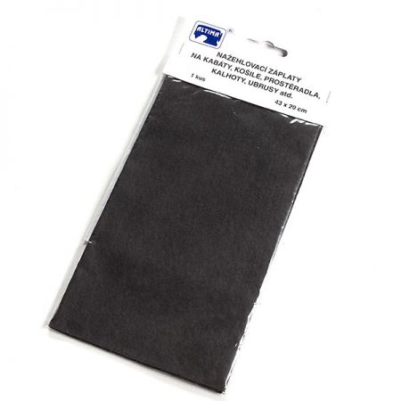 Záplata zažehlovací textilní rozměr 43×20 cm tm. šedá