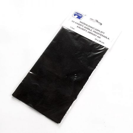 Záplata zažehlovací textilní rozměr 43×20 cm černá