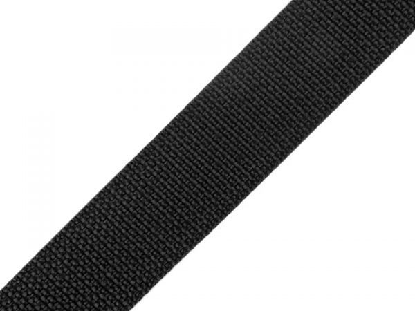 Popruh nylon 2,5cm černý