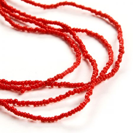 Korálkový náramek/náhrdelník rokajl červený