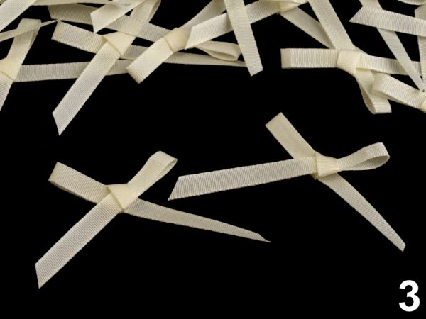 Svatební mašličky šampaň šíře 40 mm (20 ks)