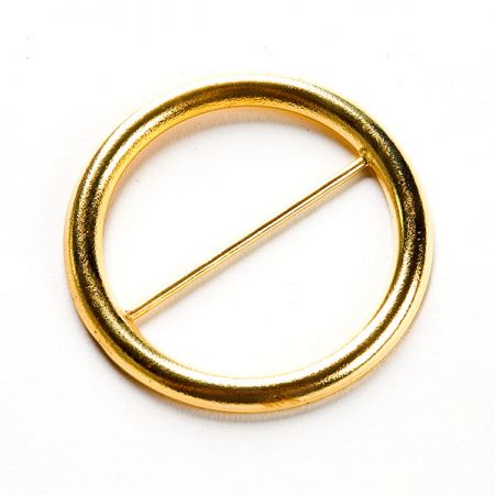 Spona opasková provlékací kov zlatá 6cm