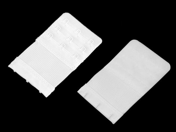Prodloužení obvodu podprsenky šíře 50mm trojřadé 3x3 na gumě bílé