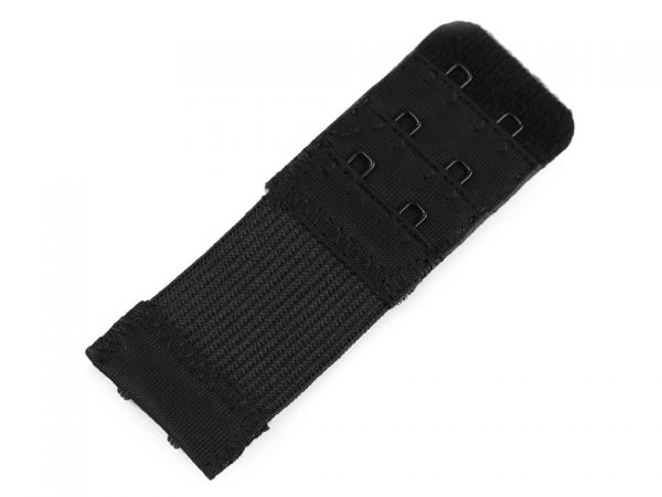 Prodloužení k podprsence šíře 30mm dvouřadé 2x3 na gumě černé