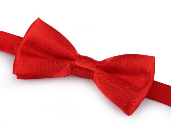 Motýlek saténový 5x10 cm červený