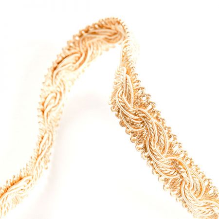 Oděvní prýmek vlnka zlatý