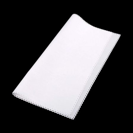 Kapesník bavlněný ozdobný lem do saka bílý